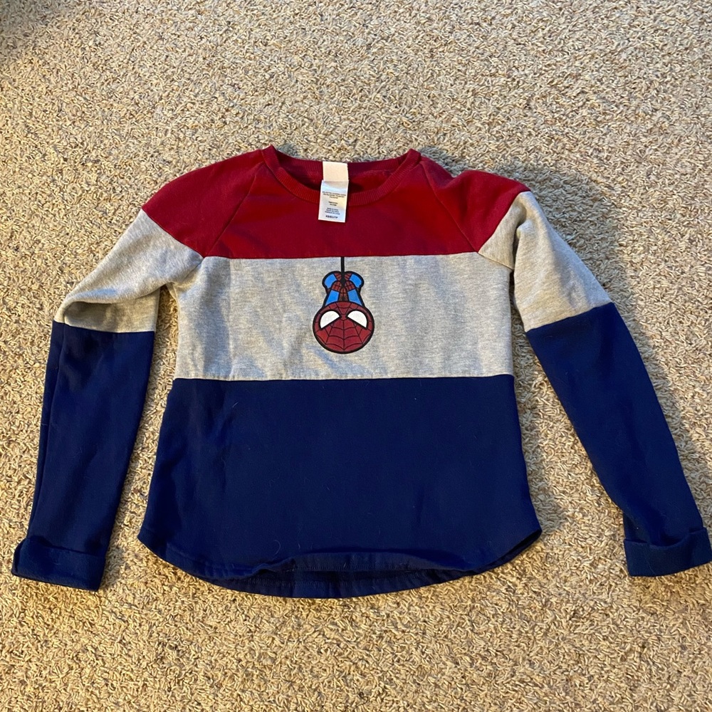 BoxLunch Disney Marvel Spiderman Colorblock Sweater
